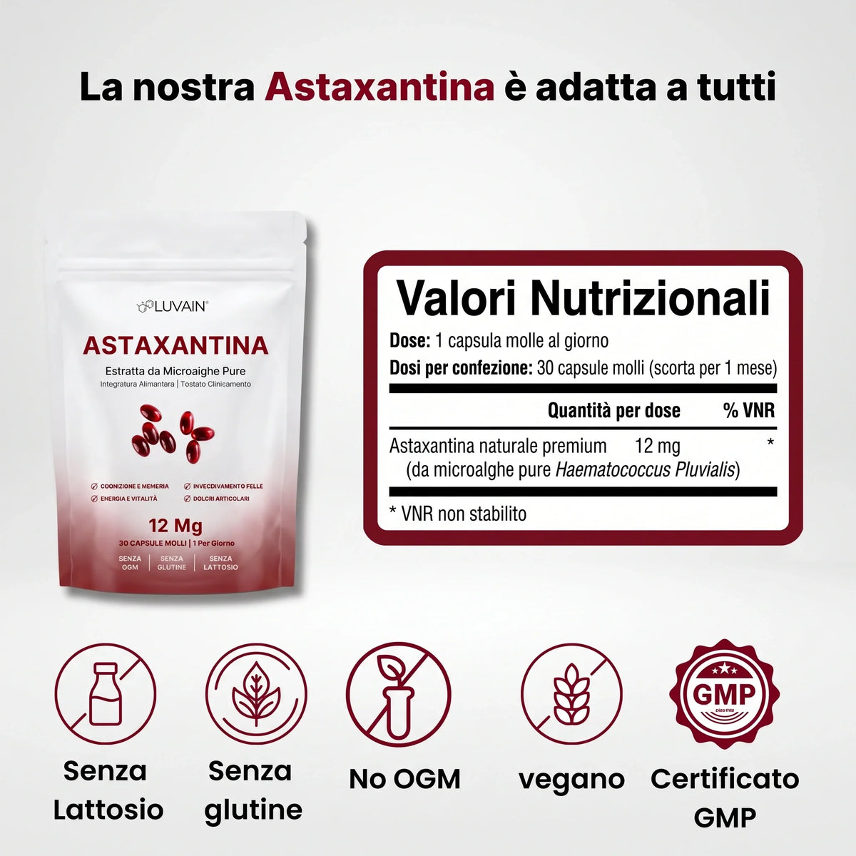 Mirasni Astaxanthin 12 mg měkké kapsle